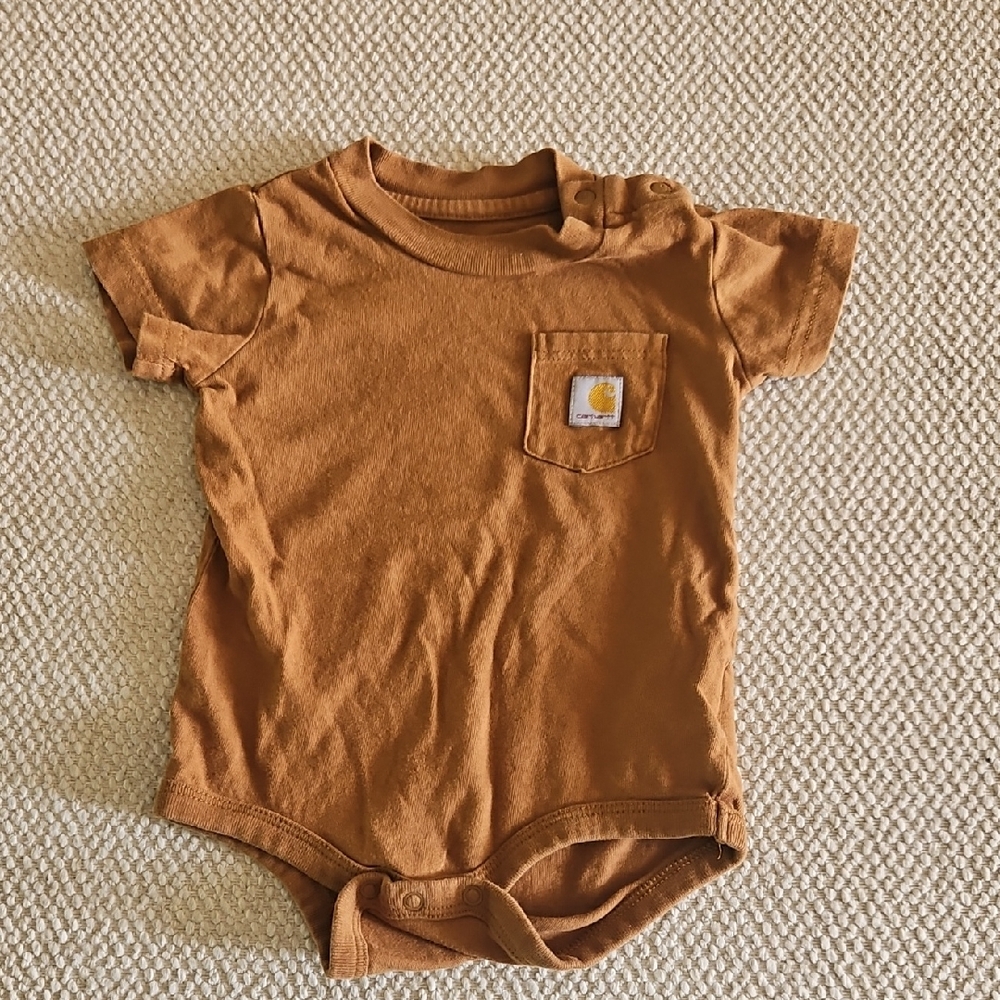 Carhartt Toddler Short-Sleeve One-Piece in Caramel Brown